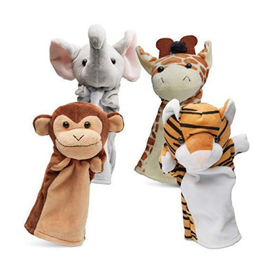muñeca suave animal de las marionetas de mano de la felpa interesante de los 20cm para los bebés