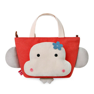 bolso lindo portátil de la lona de la felpa del mono de los 22cm*15cm*19cm Hip Hop de la historieta animal del bolso