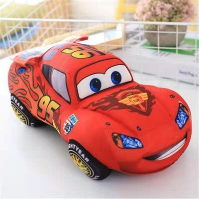 coche rojo relleno historieta de encargo Toy Printing Logo de Mcqueen del coche de los 25cm
