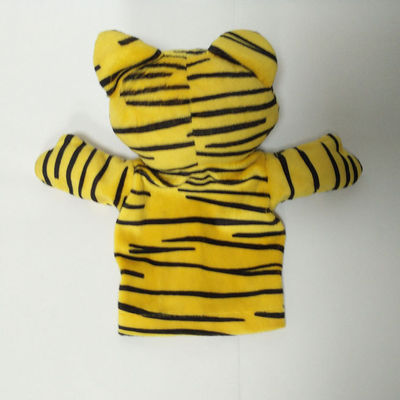 La felpa de Tiger Leopard Plush Animal Puppet de la novedad juega marionetas de mano suave