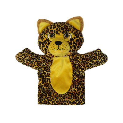 La felpa de Tiger Leopard Plush Animal Puppet de la novedad juega marionetas de mano suave