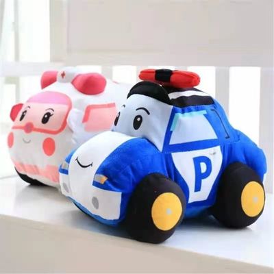 regalo amistoso del muchacho de Polly Ambulance Plush Police Car del algodón de los 25cm Eco