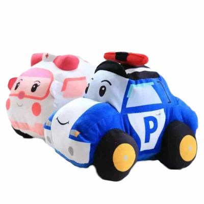 regalo amistoso del muchacho de Polly Ambulance Plush Police Car del algodón de los 25cm Eco