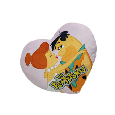 Logotipo en forma de corazón del bordado del amortiguador de la felpa de la boda de la almohada del amor