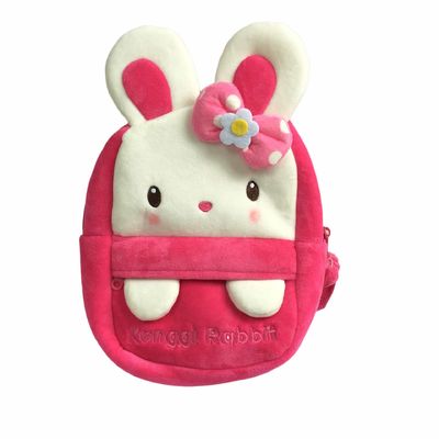 Niños lindos Mini Schoolbag del bolso de la felpa de la historieta del OEM del conejo de la mochila rosada de la felpa