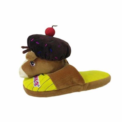 Peluche suave amarillo de la felpa de la vaca lechera que modela la felpa Flip Flop