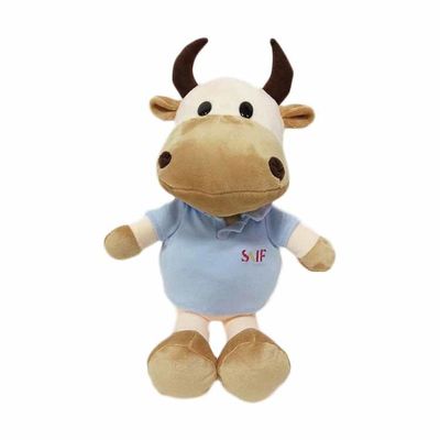 Juguetes de la felpa del peluche de la vaca de la historieta de la muñeca de la felpa de la vaca del zodiaco pequeños