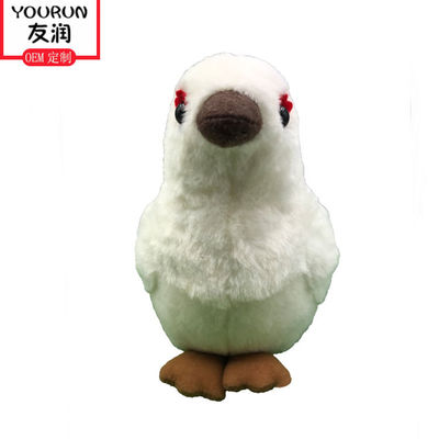 Juguetes de la felpa del peluche del pájaro de la paloma blanca de la simulación pequeños