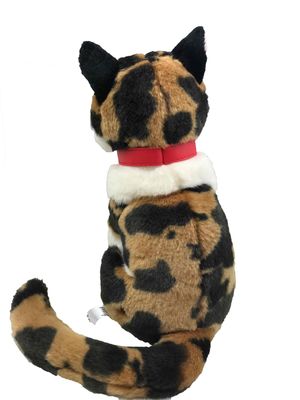 La felpa animal de Grey And White Cat Stuffed juega el regalo suave del día de tarjetas del día de San Valentín de la tela