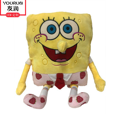 La felpa del animado del OEM juega el regalo del cumpleaños de los niños de la almohada de la felpa de los 40cm Spongebob