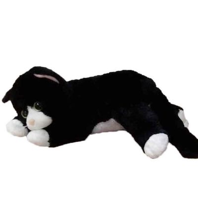 Juguetes animales 100% de la felpa Cat Stuffed Animal del poliéster blanco y negro de los 40CM