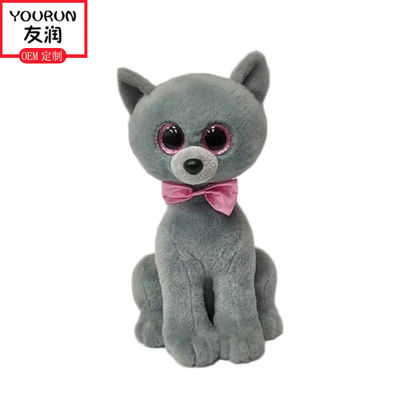 Sensación lisa de Grey Cat Stuffed Animal Plush Toys de la simulación de los 30CM