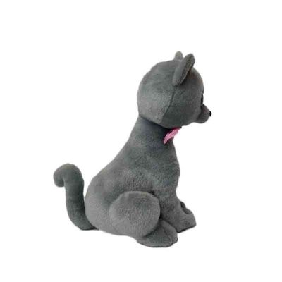 Sensación lisa de Grey Cat Stuffed Animal Plush Toys de la simulación de los 30CM