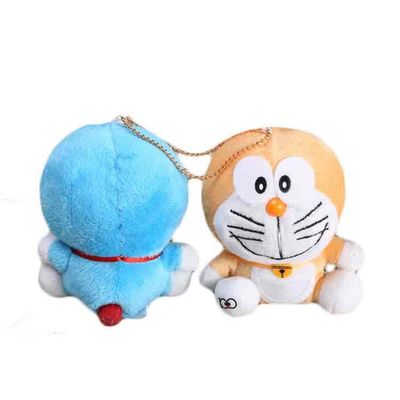 Dingdang inodoro seguro Cat Plush Keychain Pp Cotton rellenó a Cat Keychain