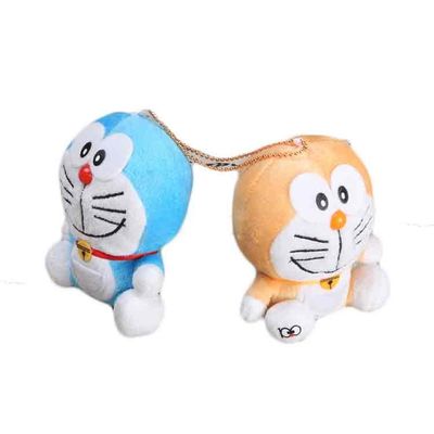 Dingdang inodoro seguro Cat Plush Keychain Pp Cotton rellenó a Cat Keychain
