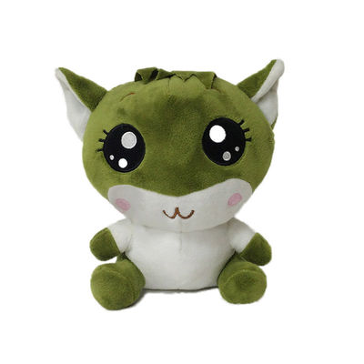 Regalo verde de los niños de Cat Toy Detective Soft Cuddly Toy del algodón lindo de los PP