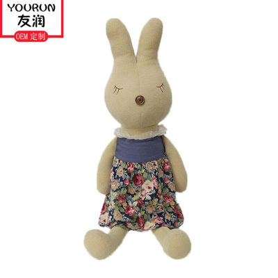 Juguete suave de Bunny Stuffed Plush Toys Floral del conejo respirable de la falda