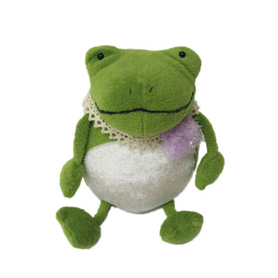 Juguetes de la felpa del bebé de príncipe Animal Plush Toys de la rana verde para la decoración casera