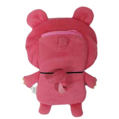 Pequeño portatarjetas rojo de la felpa del portatarjetas de regalo del peluche del oso Toy Accessories suave