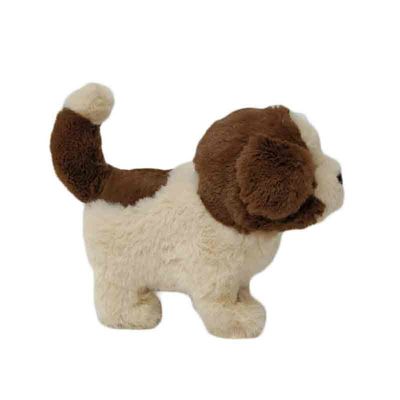 Descortezamiento que camina del juguete A de la felpa del perro de la flor de la felpa suave de los 20CM pequeño y cabeceo del perro eléctrico