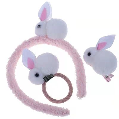 Tocado Toy Accessories suave de la cuerda del pelo de Chiliren de la venda de la felpa del conejo del OEM