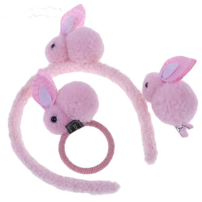 Tocado Toy Accessories suave de la cuerda del pelo de Chiliren de la venda de la felpa del conejo del OEM