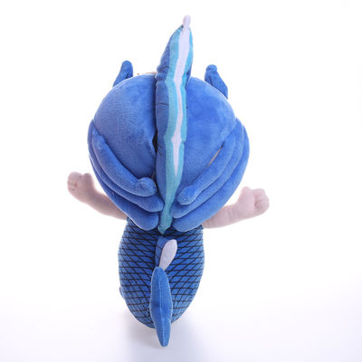 peluche azul de la sirena de la felpa de los 20cm para que bebé duerma con