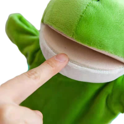 juguete de la felpa del guante de la muñeca de las marionetas del peluche de la mano de la boca de la rana de los 20cm