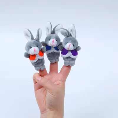 Marionetas animales interactivas del finger de la felpa del miembro de la familia para el OEM de los niños