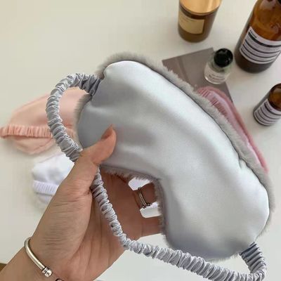 banda elástica Nap Plush Eye Mask Soft Toy Accessories del pelo del conejo del corazón de las muchachas de los 20cm