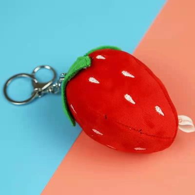 regalo suave pendiente de Toy Keyring For Car Birthday de la felpa de la fresa de la historieta del 10cm