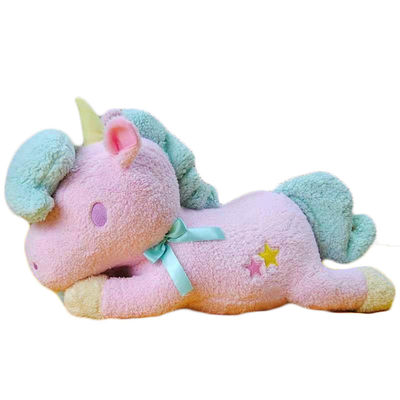 almohada linda el dormir de los peluches del caballo de los 25cm Gemini Unicorn Soft Toy Cotton Girl