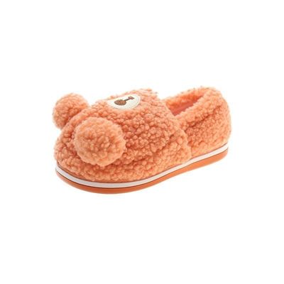 Deslizadores calientes del peluche del cordero de la historieta de la felpa para la decoración del hogar de la felpa de los adultos