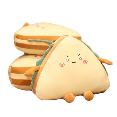 decoración linda creativa del hogar de la felpa de la almohada del amortiguador del super suave de la muñeca de la felpa del bocadillo de los 30cm