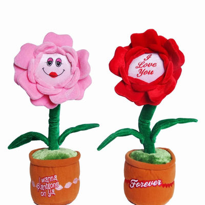 baile de los 40cm y felpa en conserva del canto flor divertida Toy Home Decoration Flower