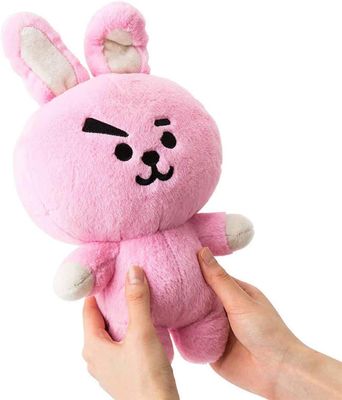 Bebé inodoro que calma la muñeca rosada de la felpa del conejo de los 25cm
