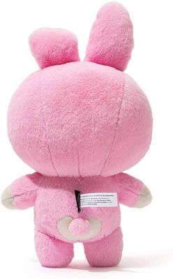 Bebé inodoro que calma la muñeca rosada de la felpa del conejo de los 25cm