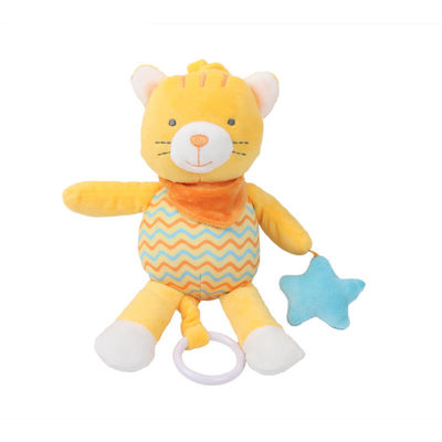 Muñecas animales de la felpa de Bell de la música calmante del bebé con el anillo colgante