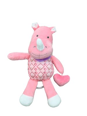 Muñecas animales de la felpa de Bell de la música calmante del bebé con el anillo colgante
