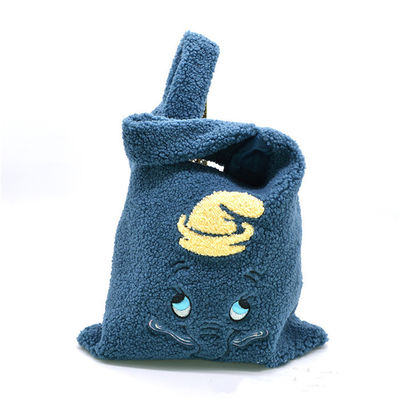 Bolso de compras bordado de la felpa de las muchachas para el invierno