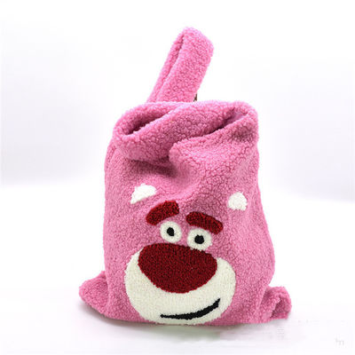 Bolso de compras bordado de la felpa de las muchachas para el invierno
