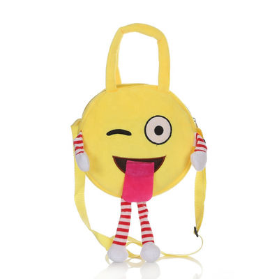 La mochila lavable a máquina de la felpa de Emoji con algodón de los PP llenó