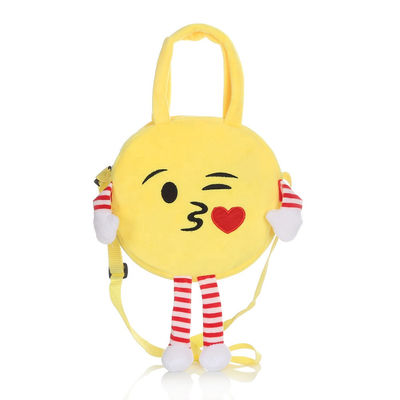 La mochila lavable a máquina de la felpa de Emoji con algodón de los PP llenó