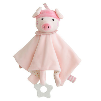 Toalla de la saliva del bebé de la felpa de Toy Non Shedding Animal Shaped de la felpa de la saliva de la historieta del algodón