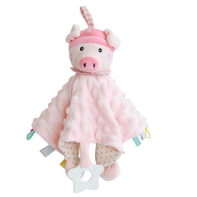 Toalla de la saliva del bebé de la felpa de Toy Non Shedding Animal Shaped de la felpa de la saliva de la historieta del algodón