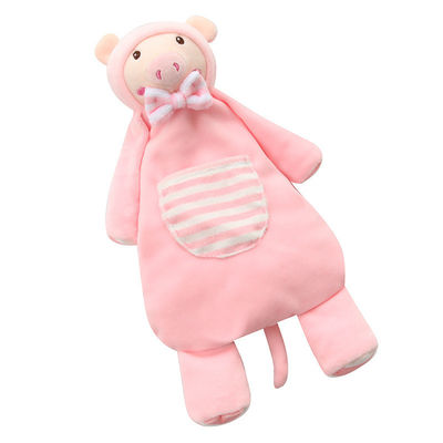 Toalla de la saliva del bebé de la felpa de Toy Non Shedding Animal Shaped de la felpa de la saliva de la historieta del algodón