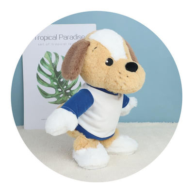 La felpa eléctrica ultra suave lavable del perro del ODM juega regalo del perro de la felpa de los 30cm el mejor para el niño