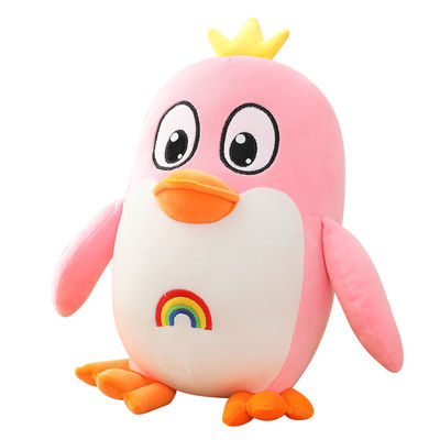 Felpa rosada Toy For Home Decoration del pingüino del lavable a mano los 20cm del OEM