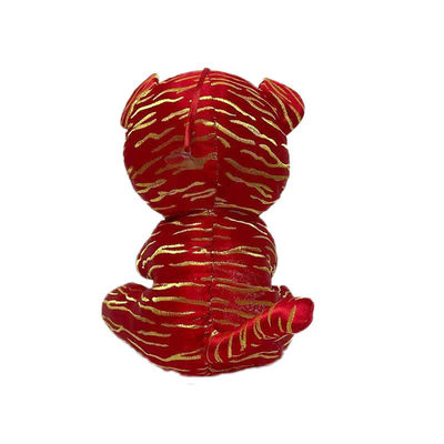 Hilo artificial del bordado de Tiger Plush Doll With Golden del estilo chino