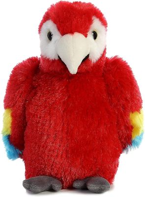 Fibra de poliéster que rellena el juguete rojo brillante de la felpa del Macaw